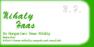 mihaly haas business card